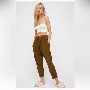 Free People Sonny Joggers Olive Green Size Large